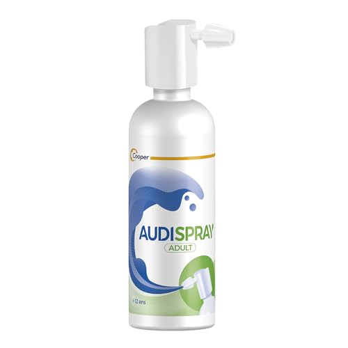 AUDISPRAY - Spritz d'hygiène des oreilles 100% naturel pour adultes - Eau de mer purifiée 50ml - Nettoyage quotidien - M