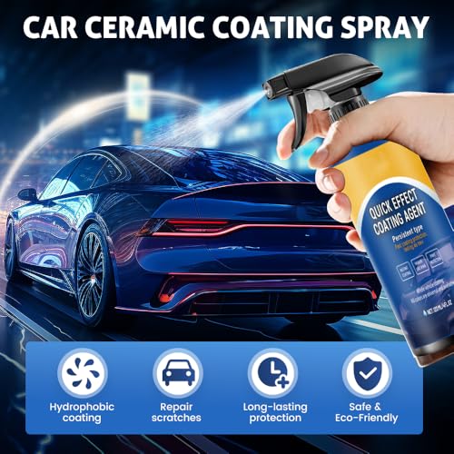 Spray céramique voiture, protection anti-rayures, polish voiture protection anti-rayures avec chiffon microfibre (1 PCS)