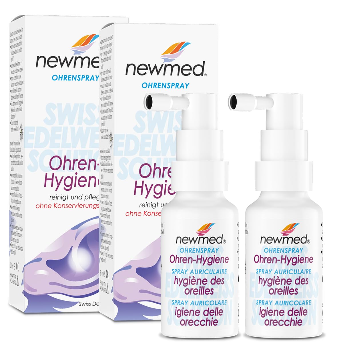newmed Spray auriculaire - Traitement rapide des bouchons de cérumen - Dissoudre rapidement les bouchons de cérumen - 30