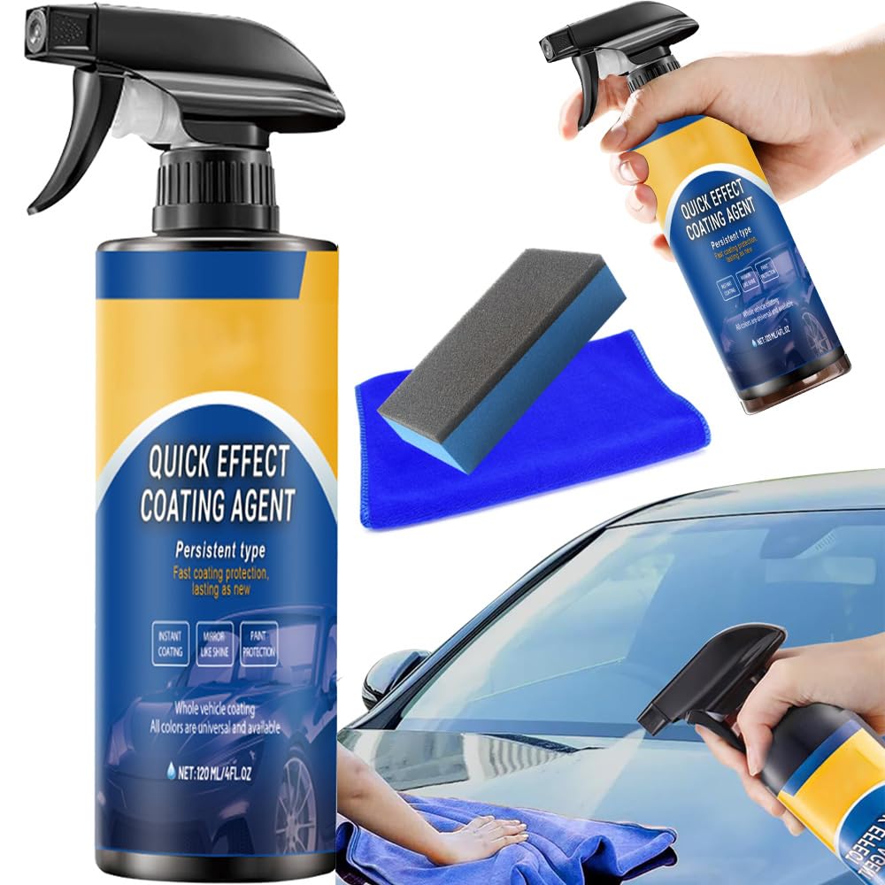 Spray céramique voiture, protection anti-rayures, polish voiture protection anti-rayures avec chiffon microfibre (1 PCS)